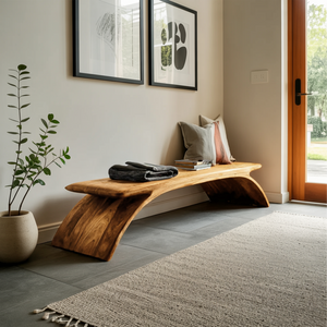 Modern Curved Bench For Hallway Seating
