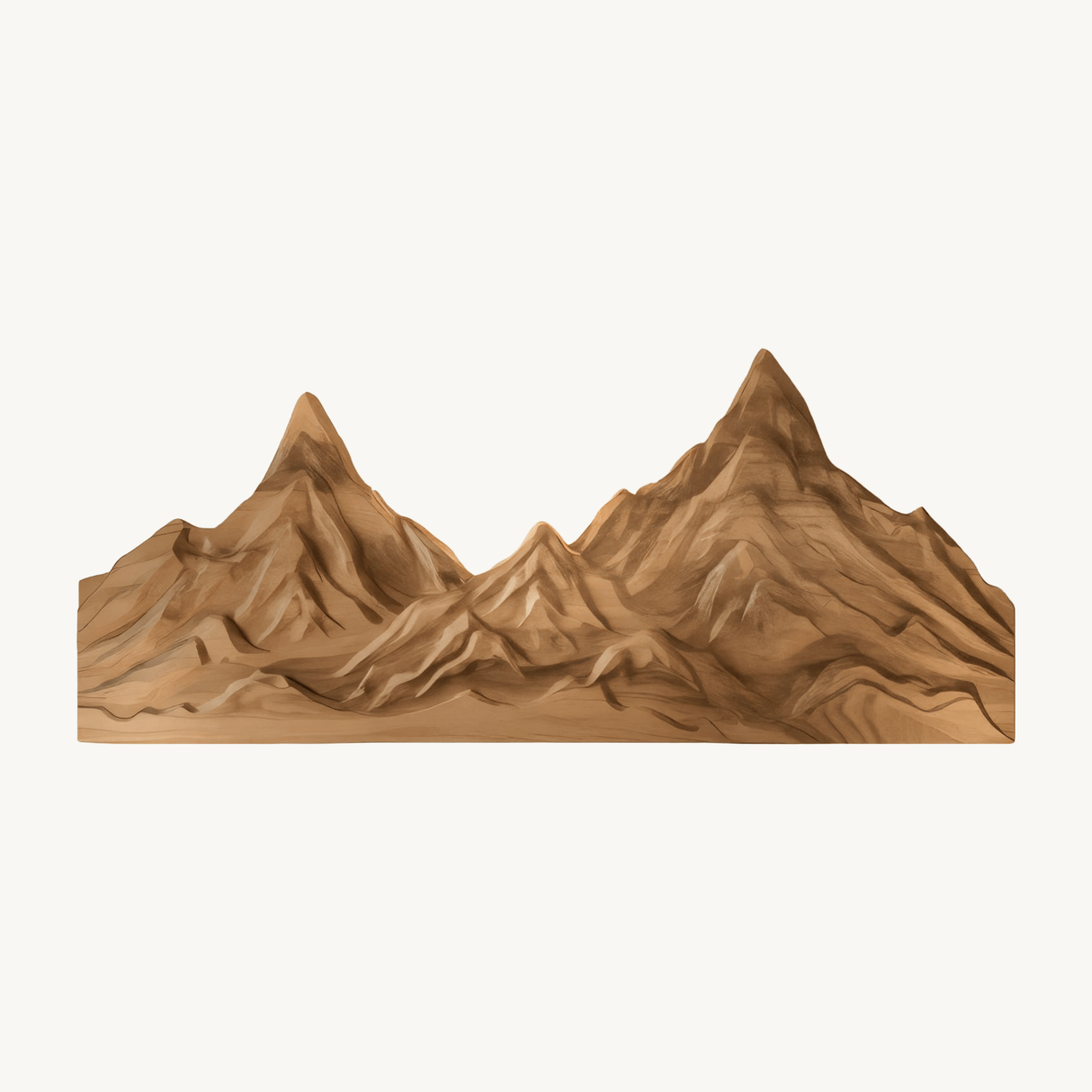 Rustic Mountain Wall Art Sculpture Hand Carved For Bedroom And Living Room