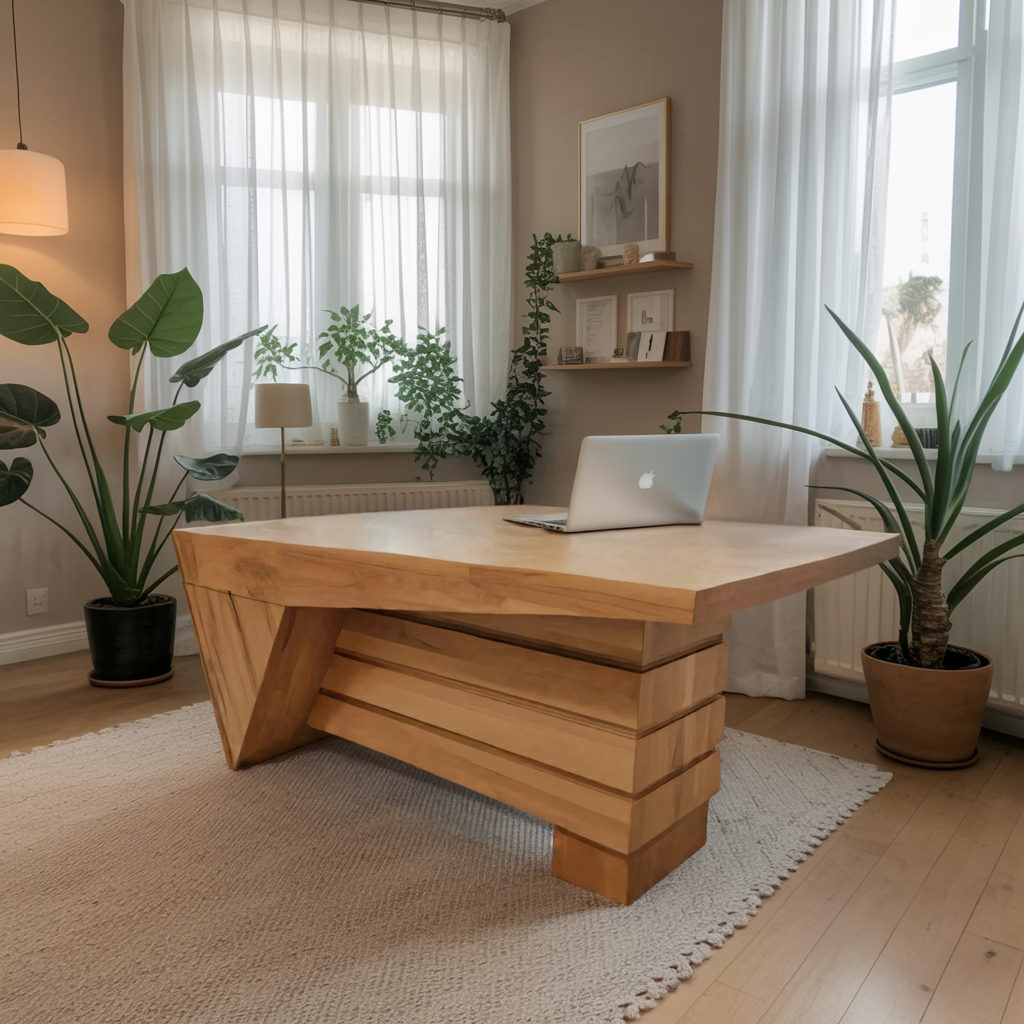 Contemporary Desk Table With Clean Lines For Home Office