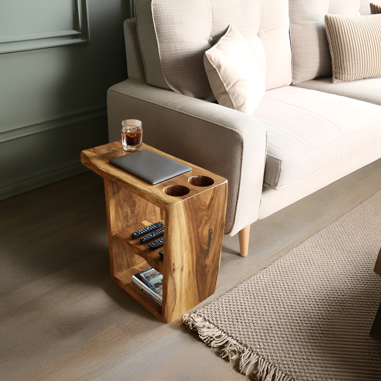 Handcrafted Live Edge Side Table For Furniture Design