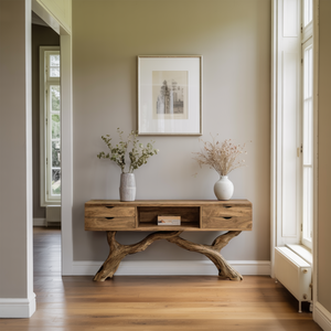 Rustic Solid Wood Dressing Table For Furniture Decor Cozy Style