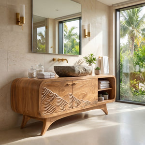Contemporary Wooden Bathroom Vanity For Bathroom Decor
