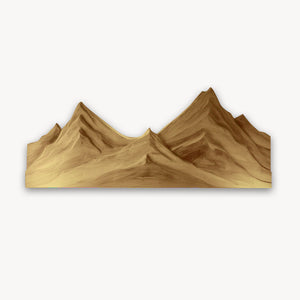 Rustic Mountain Wall Art Triptych Carving For Bedroom And Living Room