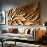 Abstract Carved Wall Art Sculpture For Living Room Decor