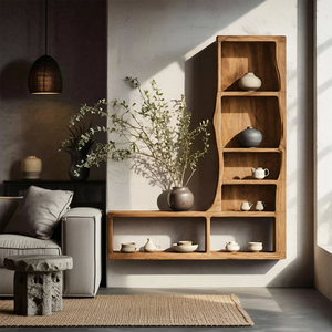 Handcrafted Solid Wood Bookshelf For Decor And Storage