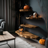 Mid Century Solid Wood Shelf For Bedroom Halloween Decor And Storage Space