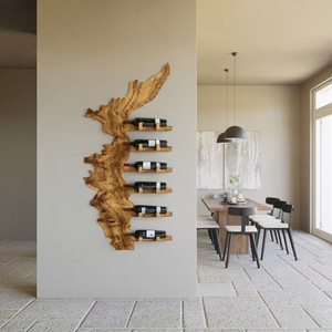 Farmhouse Solid Wood Wine Rack For Entryway Design And Style