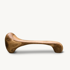 Sculptural Wood Bench For Garden Poolside Or Patio