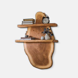 Live Edge Wall Shelf For Bedroom And Workspace Decor