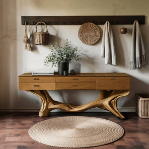 Farmhouse Live Edge Entryway Table For Bedroom Cozy Decor Ideas