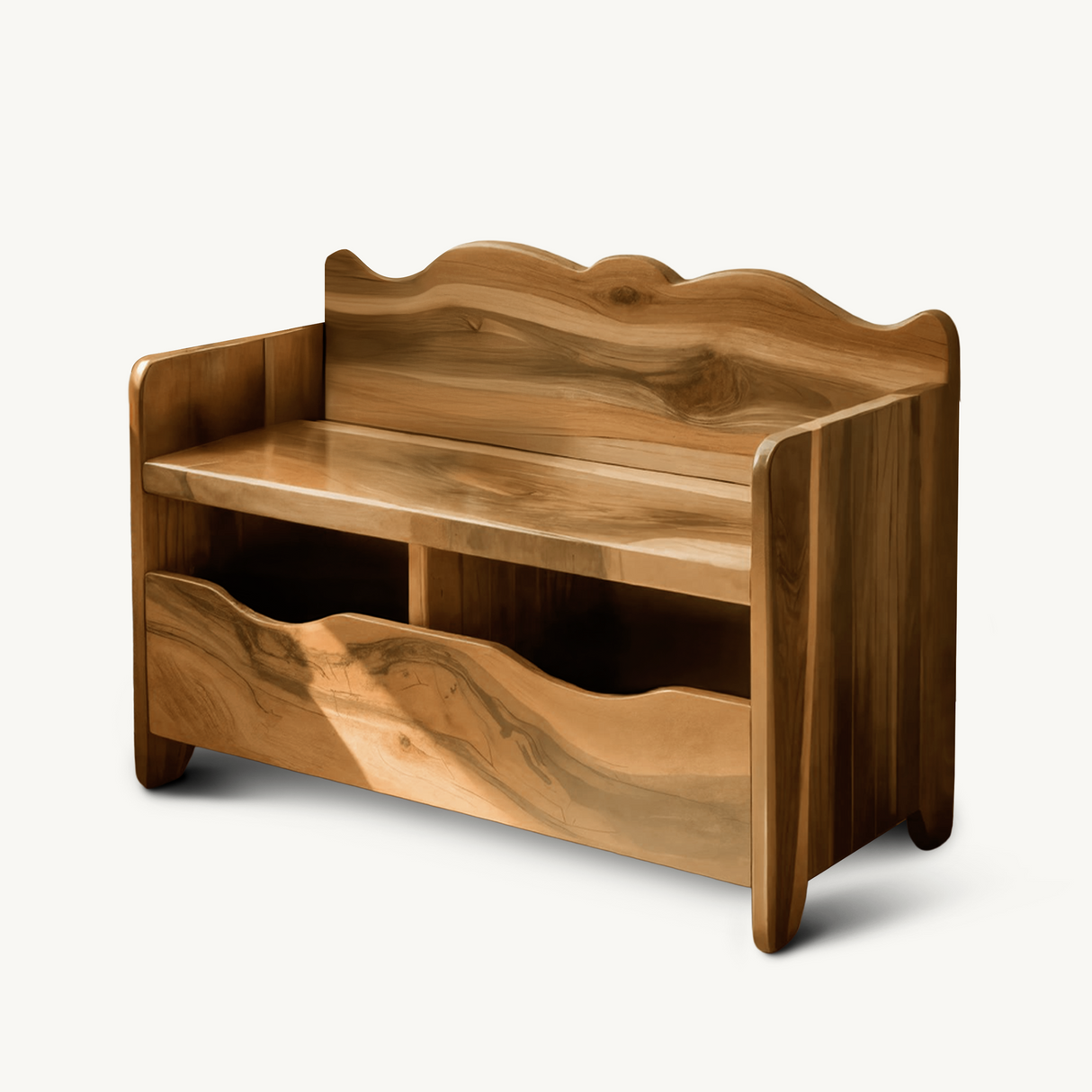 Montessori Bench With Book Storage For Kids Room Entryway And Playroom