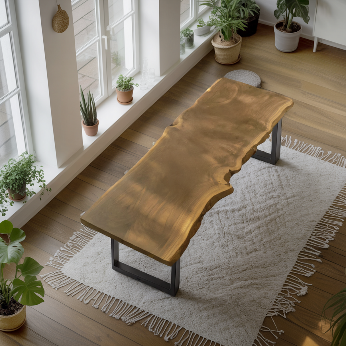 Rustic Live Edge Conference Table For Modern Office