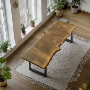 Rustic Live Edge Conference Table For Modern Office