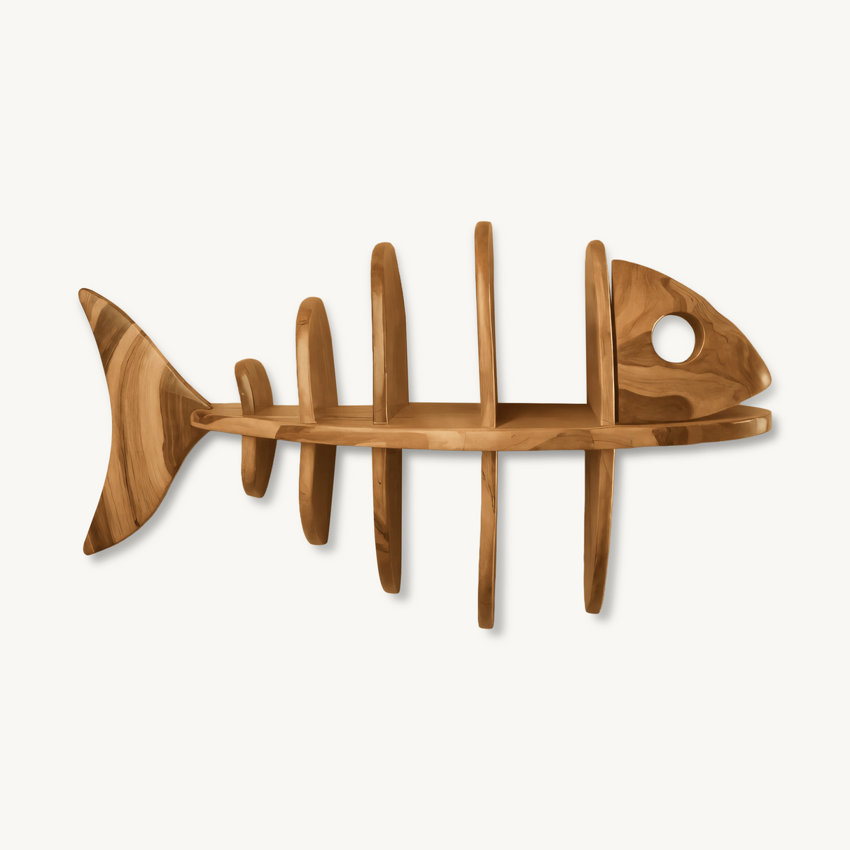 Modern Fish Bone Wall Shelf Nautical Display For Bathroom Kitchen And Beach House