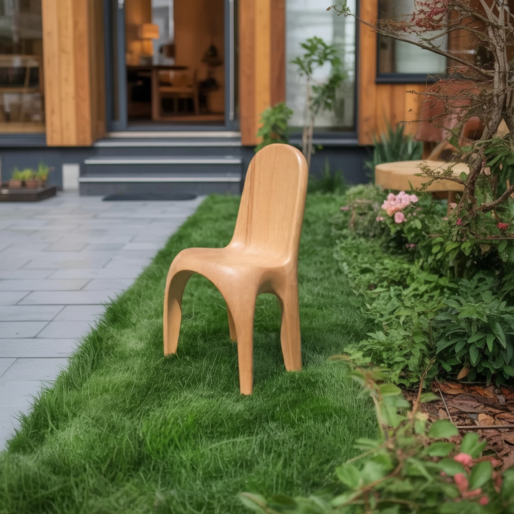 Modern Sculptural Chair With Minimalist Design For Living Room