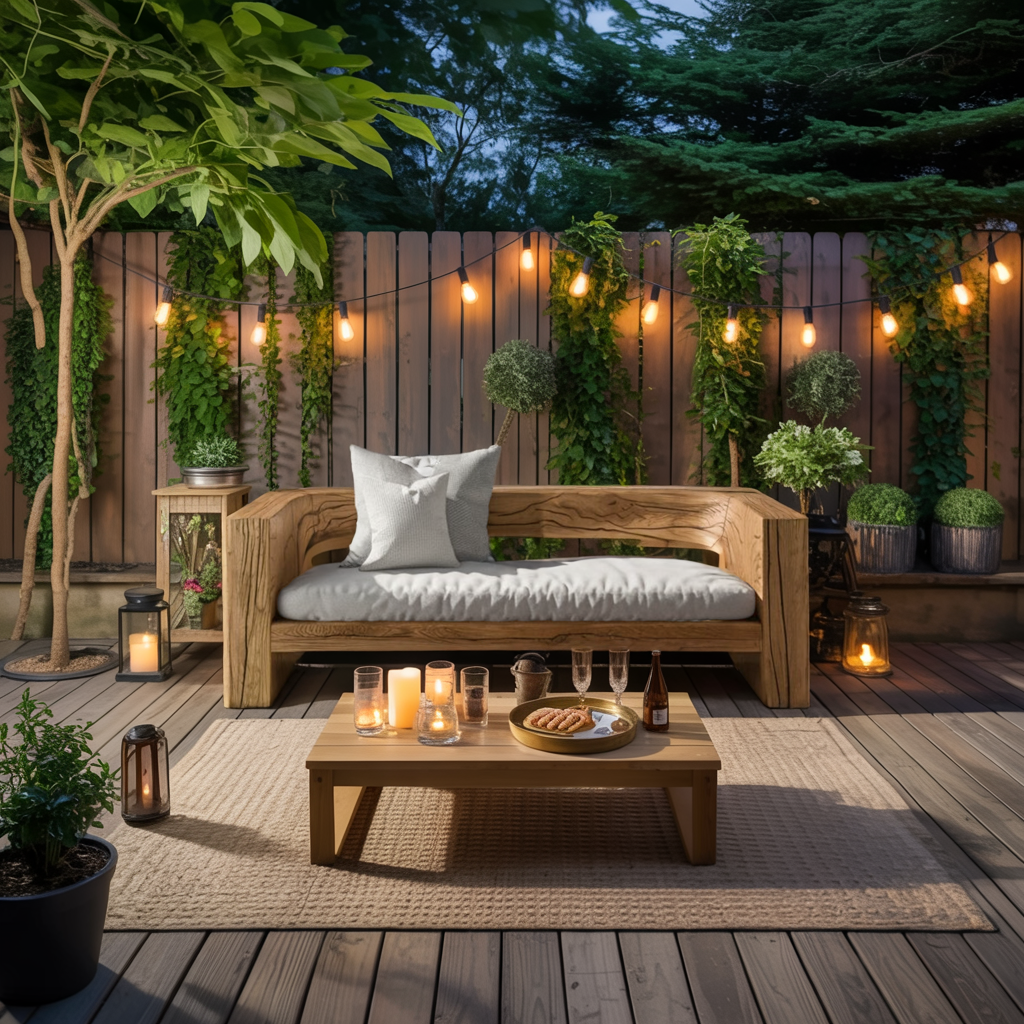 Rustic Outdoor Sofa Set And Coffee Table For Garden