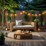 Rustic Outdoor Sofa Set And Coffee Table For Garden