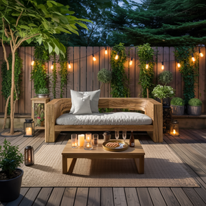 Rustic Outdoor Sofa Set And Coffee Table For Garden