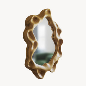 Organic Wall Mirror With Wavy Frame For Entryway Living Room And Bedroom