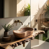 Farmhouse Wood Wash Basin Natural Style For Bathroom