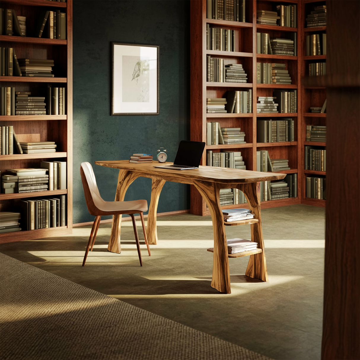 Farmhouse Solid Wood Desk For Bedroom Or Creative Workspace