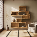Handcrafted Floating Shelf For Modern Living Room Design