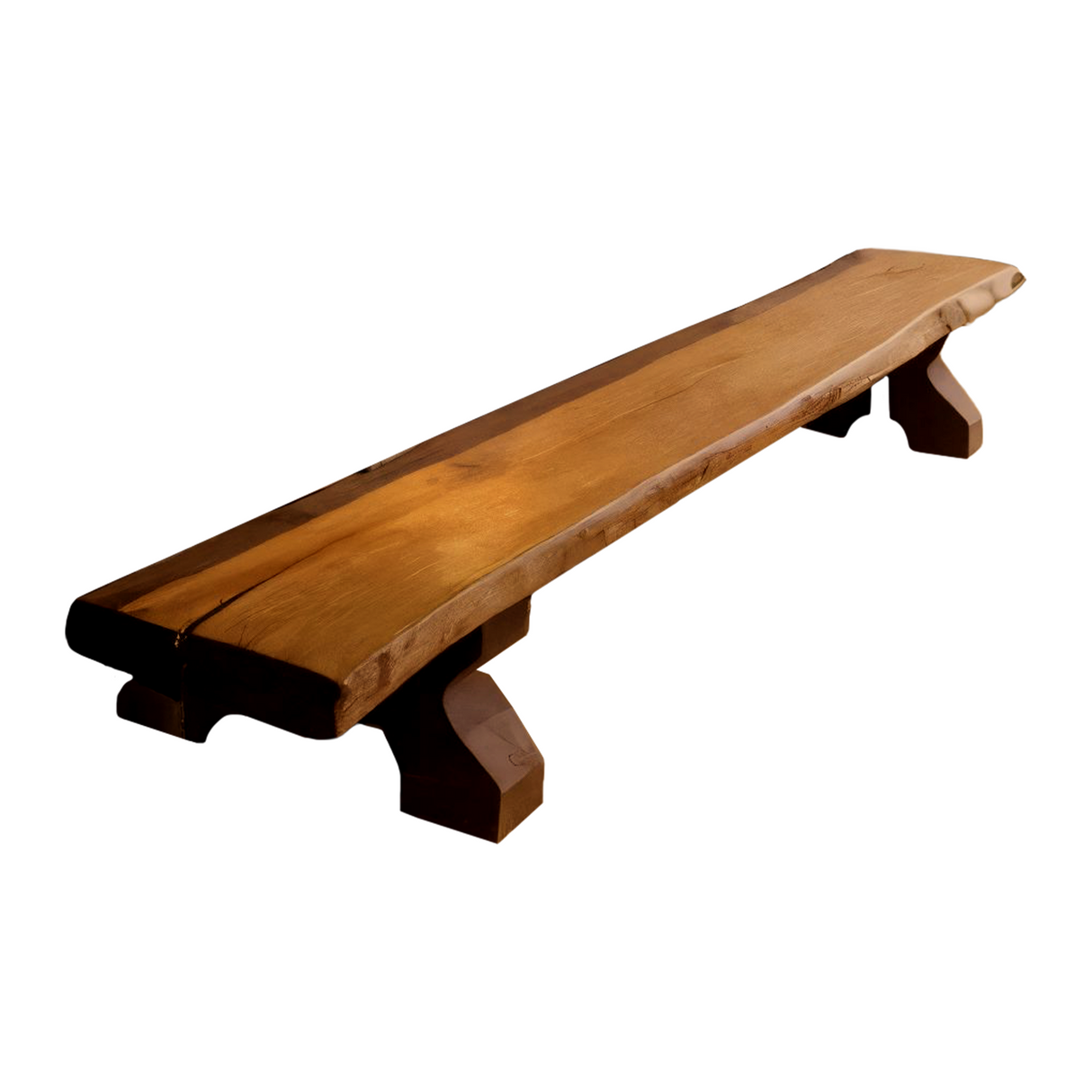 Rustic Live Edge Wood Bench For Entryway Seating