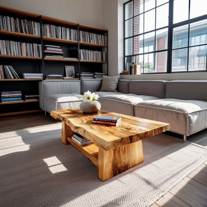 Modern Low Coffee Table With Storage Space For Home