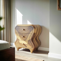 Sculptural Cabinet With Organic Curves And Drawers For Bedroom And Entryway