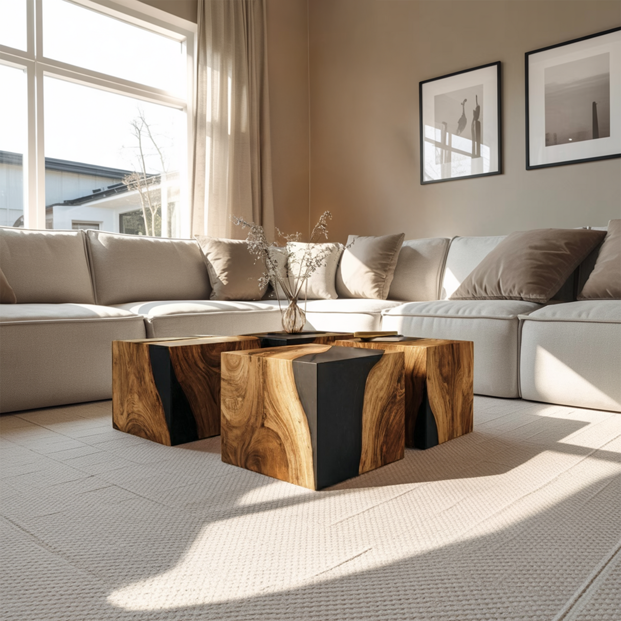 Handcrafted Low Coffee Table For Contemporary Interiors