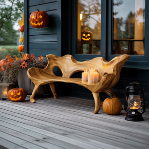 Farmhouse Wooden Bench For Living Room Rustic Furniture Decor