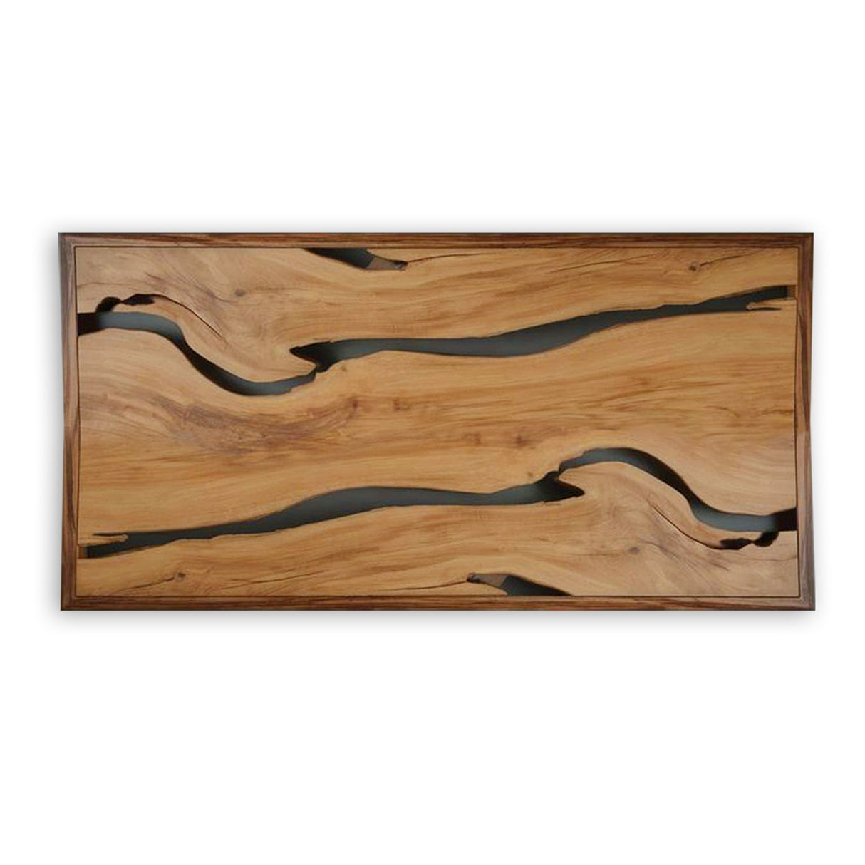 Contemporary Live Edge Headboard With Natural Woodgrain