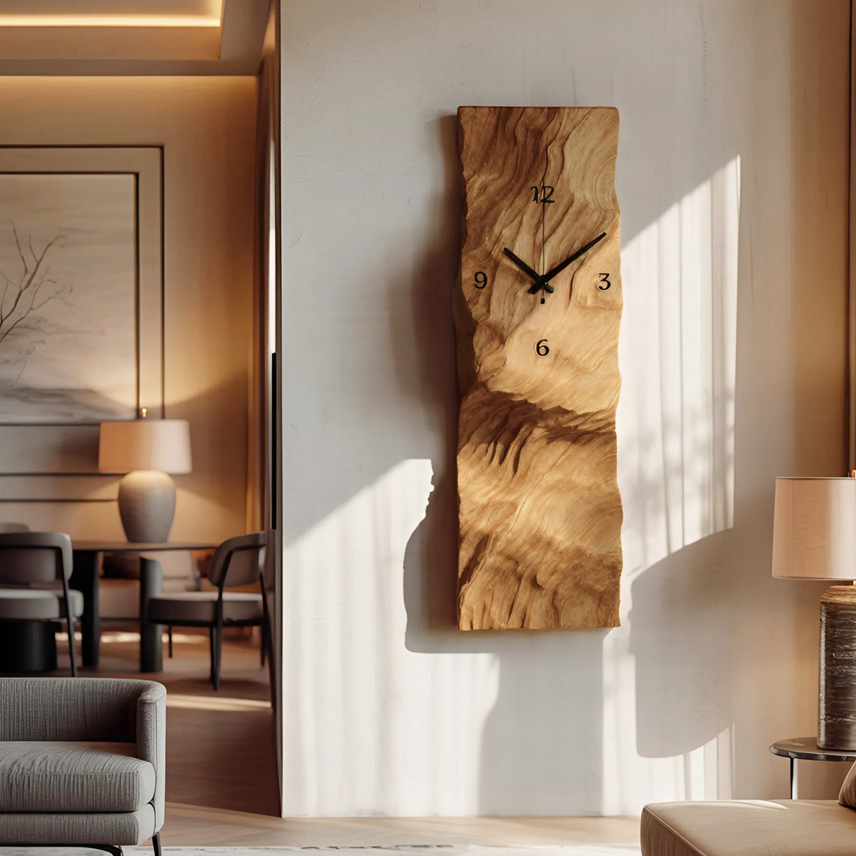 Modern Vertical Wall Clock For Living Room