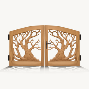 Rustic Tree Branch Gate Design For Garden Entrance