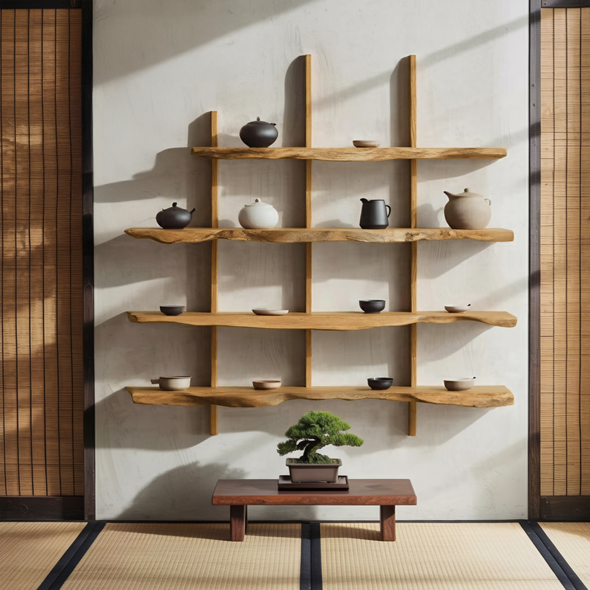 Rustic Live Edge Floating Shelf For Living Room Use