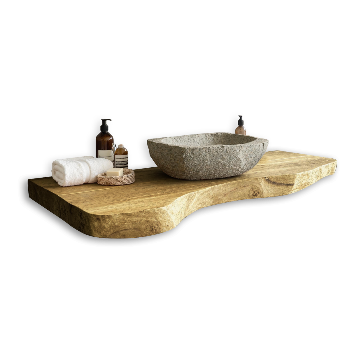 Rustic Live Edge Vanity For Modern Bathroom Designs