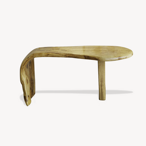 Live Edge Desk With Organic Curved Design For Home Office And Workspace