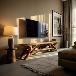 Elegant Curved  TV Cabinet For Contemporary Home Decor