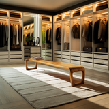 Elegant Sculptural Entryway Bench For Modern Hallway Seating