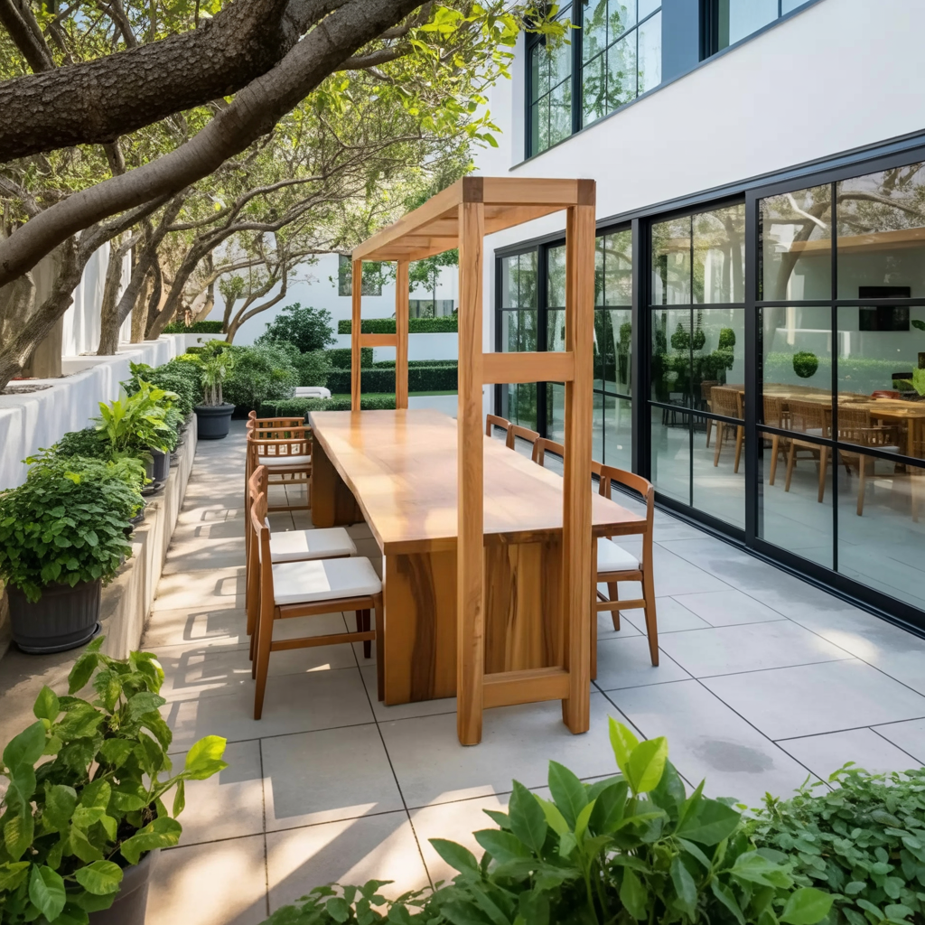Modern Outdoor Dining Table For Patio Or Garden Space
