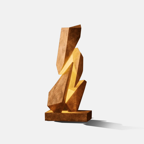 Rustic Geometric Table Lamp For Bedroom Nightstand