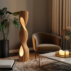 Organic Sculptural Twisted Floor Lamp For Living Room Or Bedroom