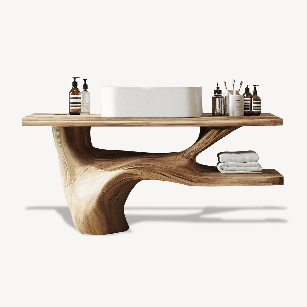 Handcrafted Solid Wood Vanity For Natural Interiors