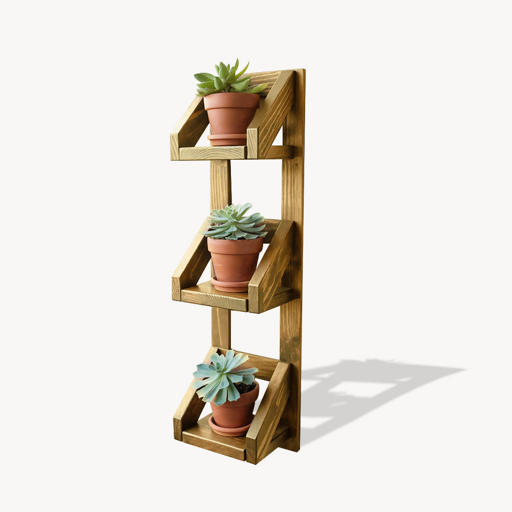 Rustic Wall Mounted Plant Shelf Hanging Planter For Balcony And Patio