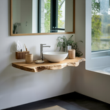 Rustic Solid Wood Vanity With Drawers For Bathroom