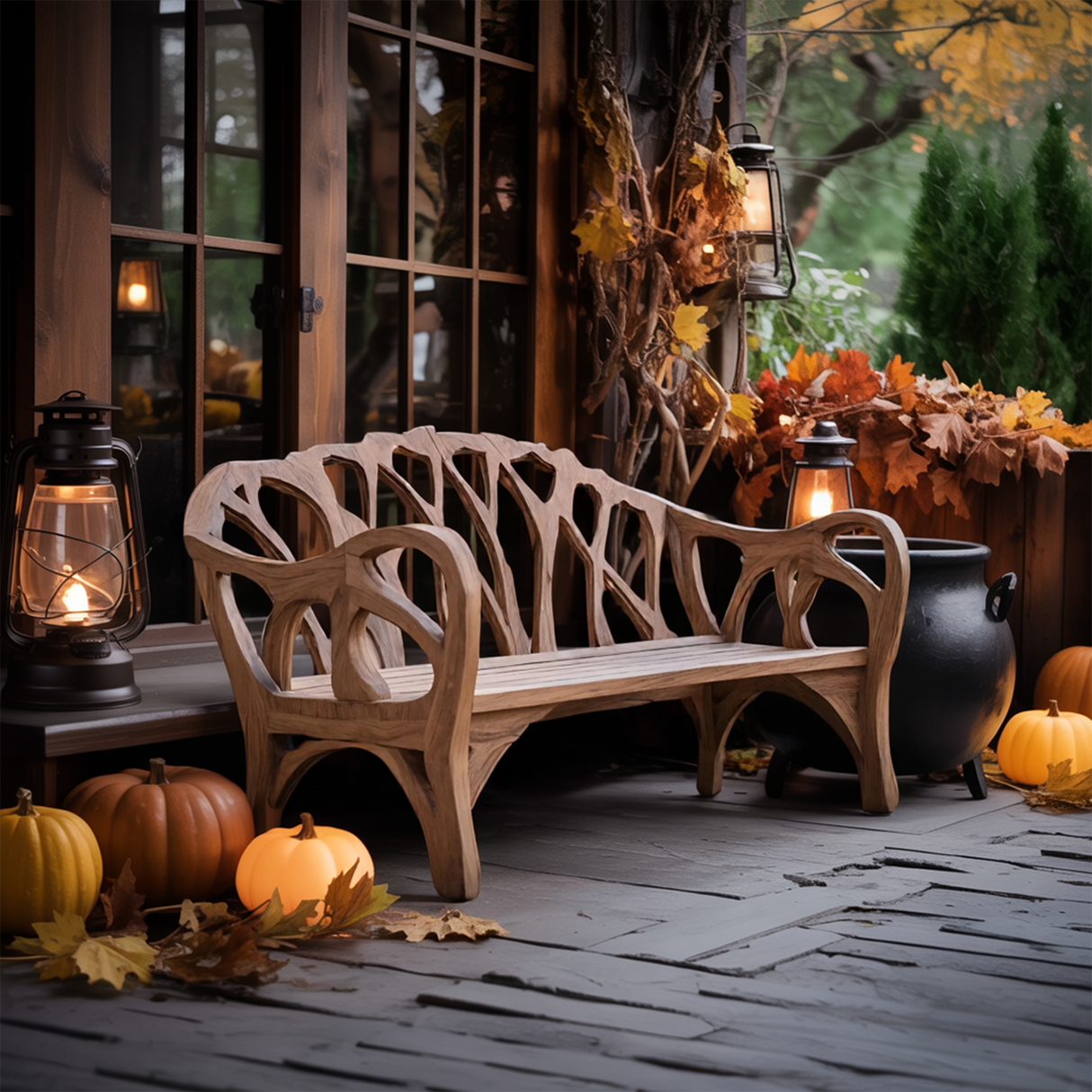 Handcrafted Halloween Patio Chair For Festive Outdoor Halloween Decor
