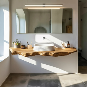 Handcrafted Wooden Vanity For Natural Bathroom Style