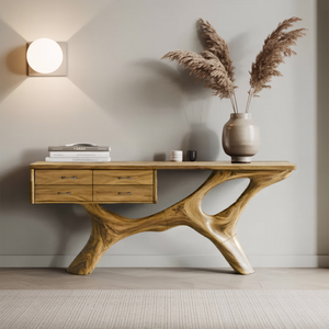 Rustic Live Edge Entryway Table For Bedroom Cozy And Warm Accent