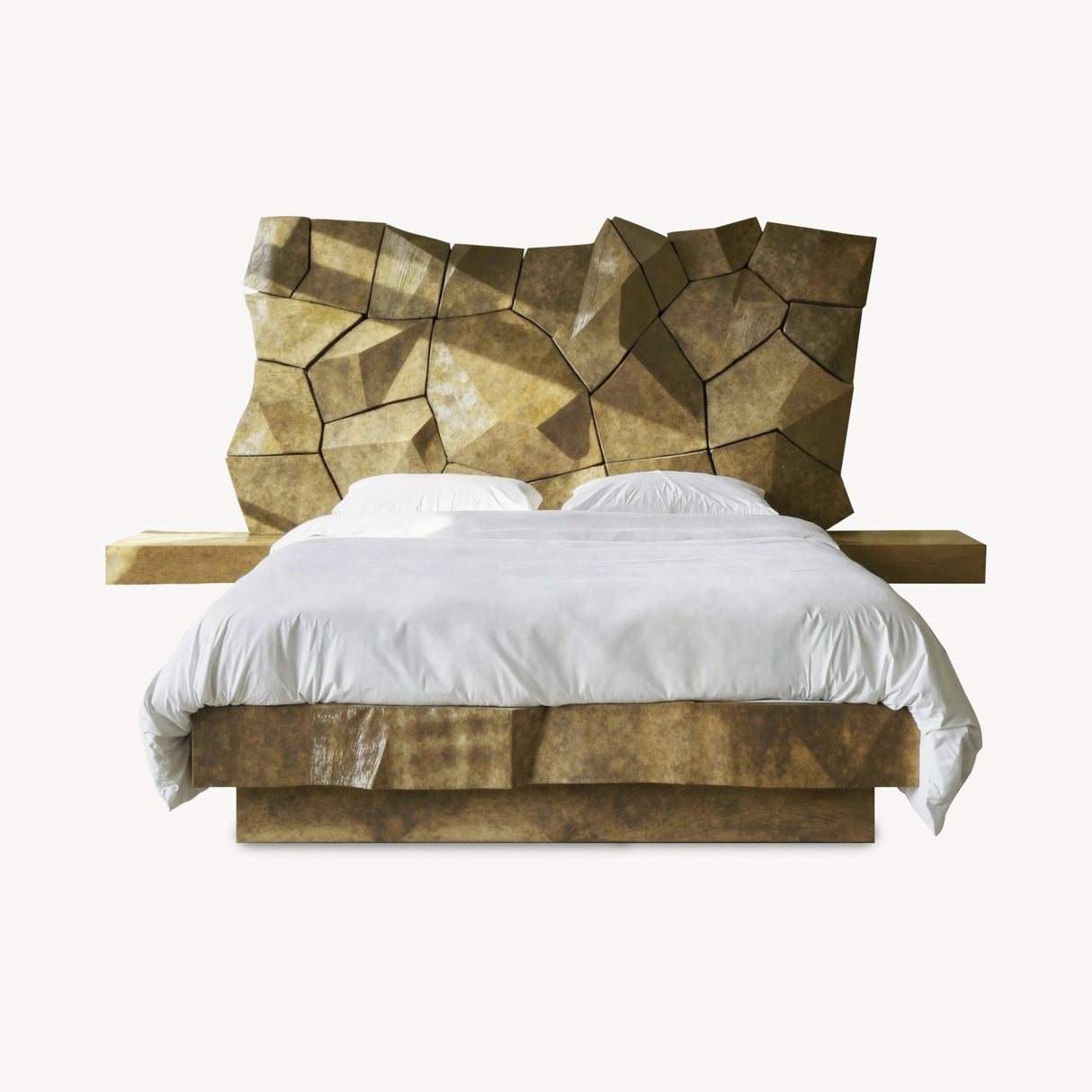 Modern Geometric Headboard Panel For King Or Queen Bed