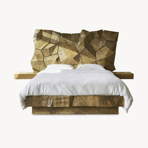 Modern Geometric Headboard Panel For King Or Queen Bed